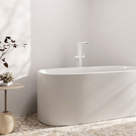 Смеситель для ванны напольный Hansgrohe Tecturis E 73445700 белый матовый