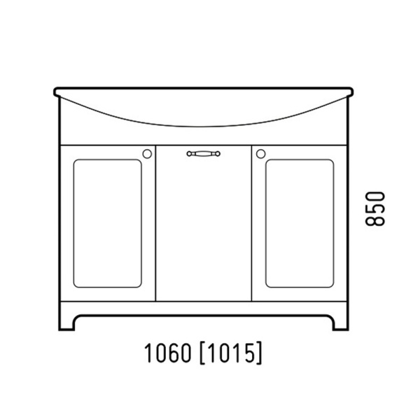 Тумба напольная Corozo Прованс 105 SD-00000017