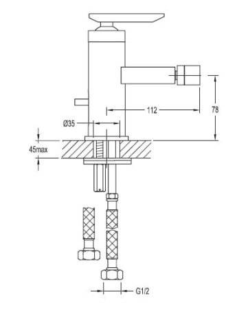 Смеситель для биде Cezares Siesta SIESTA-BS-01