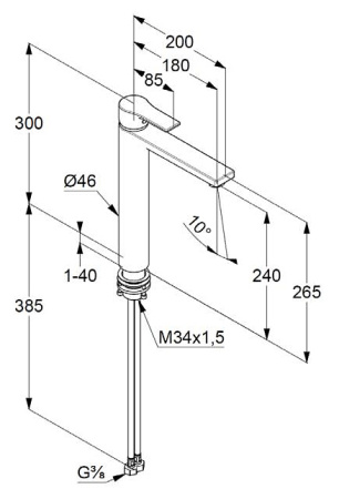 Смеситель для раковины Kludi Zenta SL 482563965