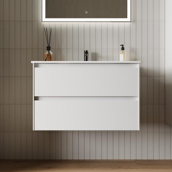 Тумба под раковину Sancos  Cento CN80W белый глянец