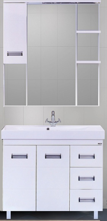 Зеркало-шкаф (90х100) Misty Селена 90 левый П-Сел02090-01Л