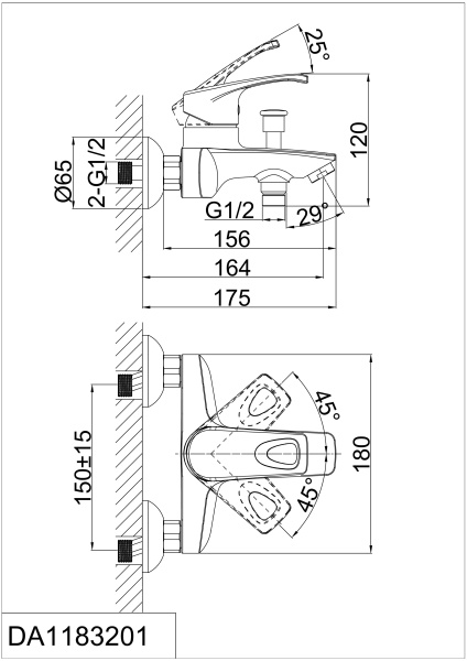 Смеситель для ванны D&K Bayern.Erlangen (DA1183201) Смеситель для ванны D&K Bayern.Erlangen (DA1183201)