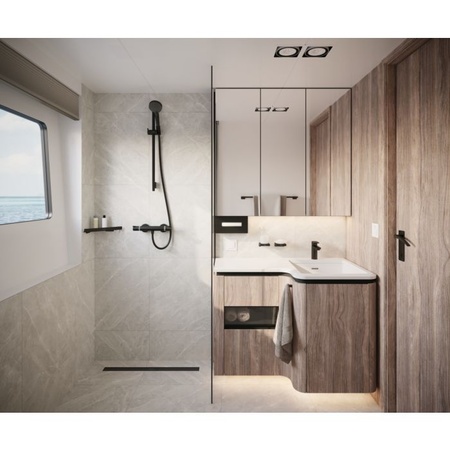 Душевой гарнитур Hansgrohe Vernis Blend S 100 2jet Vario EcoSmart 26423670, черный матовый
