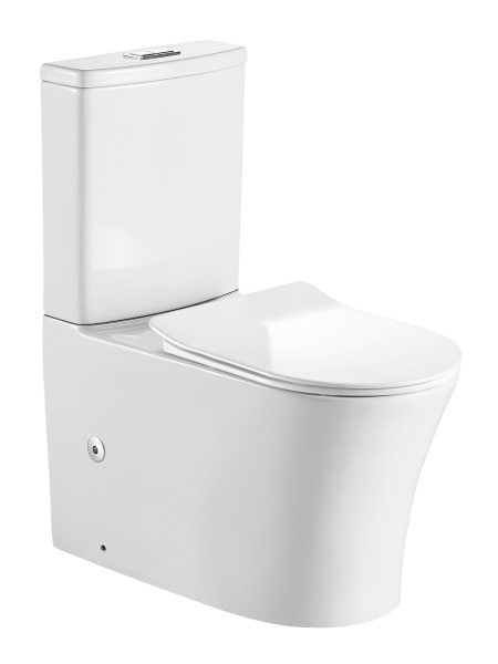 Унитаз-компакт безободковый Orange C07-050W с микролифтом TORNADO, белый