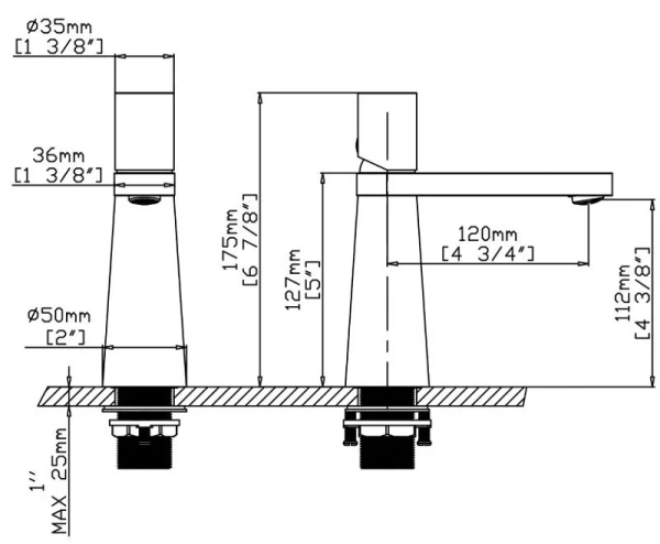 Смеситель для раковины Gid Panther L066-GM-K, вороненая сталь