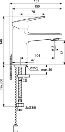 Смеситель для раковины Ideal Standard CERAPLAN BD210AA