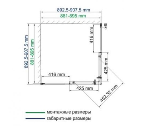Душевой уголок (90х90) WasserKRAFT Main 41S03
