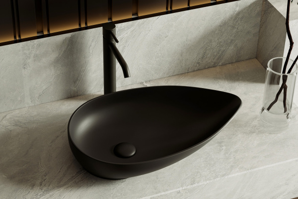 Раковина накладная ABBER Bequem AC2117MB черная матовая