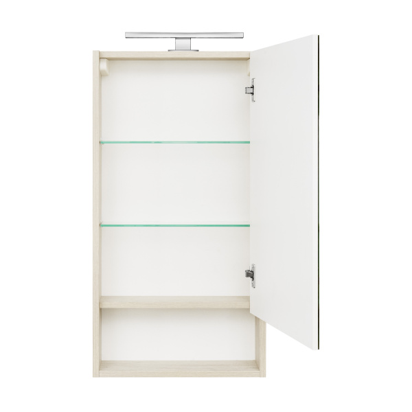 Зеркальный шкаф Aquaton Сканди 45 белый, дуб верона 1A252002SDB20