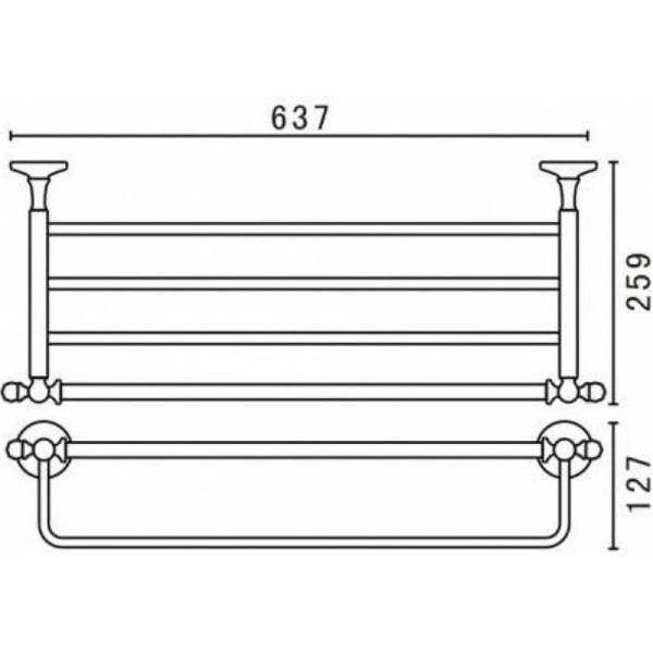 Полка для полотенец Art&Max AM-E-2622AL Полка для полотенец Art&Max AM-E-2622AL
