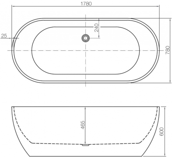 Ванна акриловая NT BATHROOM  Isola di Garda NT06