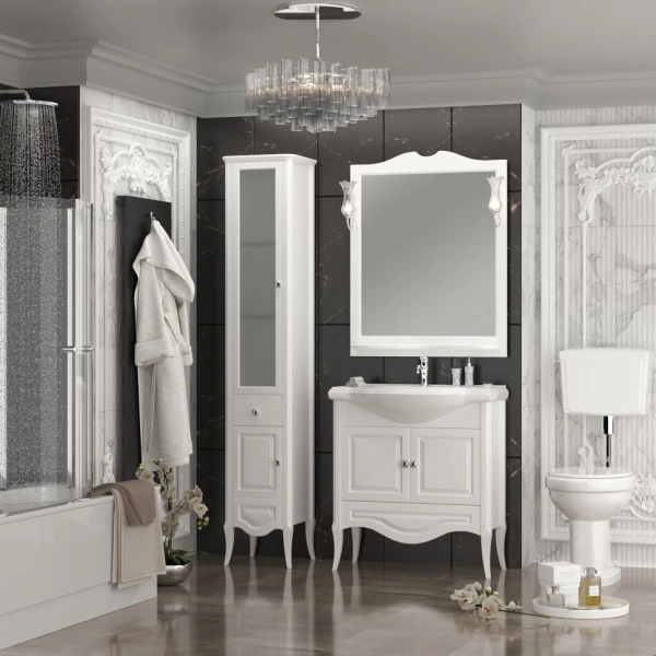 Пенал Opadiris Брунелла, цвет белый матовый, левый 00-00004341