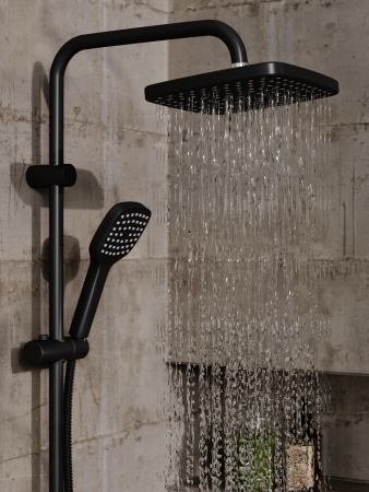 Душевая система Orange Aristo M19-944b смеситель с изливом, черный матовый