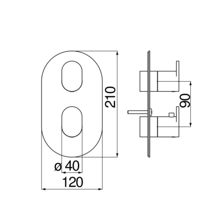 Термостат для душа Nobili Up UP94102CR