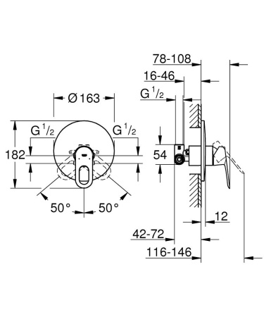 Смеситель для душа Grohe BauLoop 29080 000 (29080000) хром