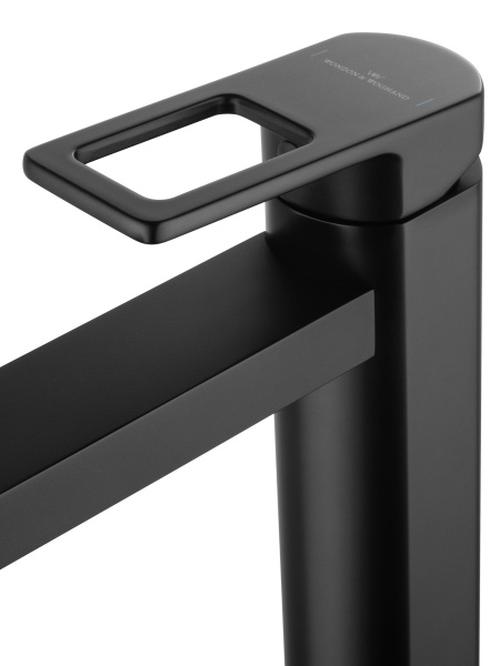 Смеситель для раковины высокий WONZON & WOGHAND FRAME, черный матовый WW-88239010-MB