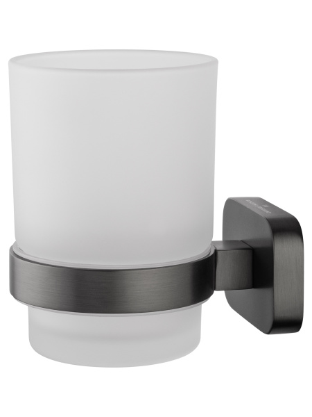 Стакан для зубных щеток с держателем WONZON & WOGHAND GRAFFITY, темный графит WW-9321-BGM