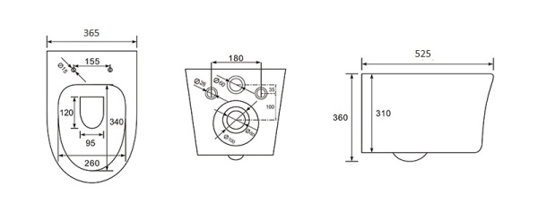 Подвесной безободковый унитаз Aquatek Ника  AQ2009-00 микролифт