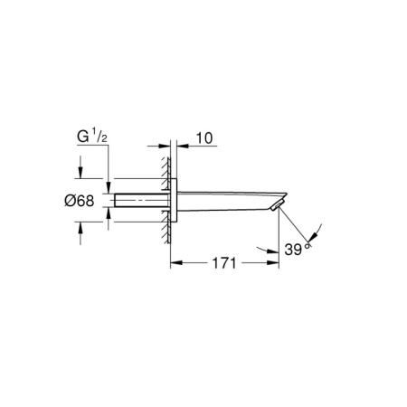Излив для ванны Grohe Eurosmart 13448 003 (13448003) хром 