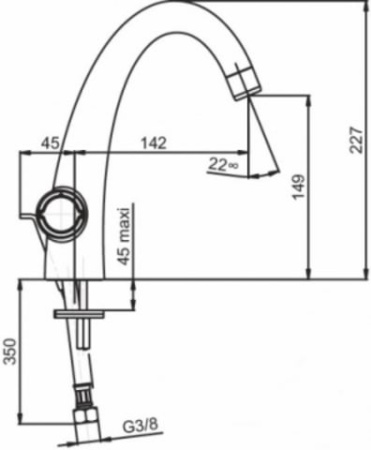 Смеситель для раковины Jacob Delafon Elevation E18870-CP