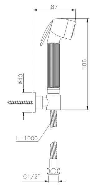 Гигиенический душ Nicolazzi Doccia 5523DB, старая бронза