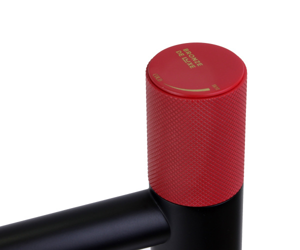 Смеситель для раковины Bronze de Luxe AVANGARDE черный, красный 2030RH