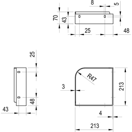 Кронштейн для раковины Ravak Yard 280 C X01784