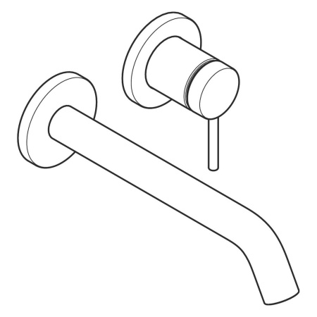 Смеситель для раковины встраиваемый Hansgrohe Tecturis S 73351700 белый матовый