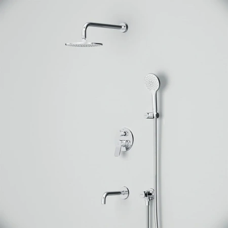 Душевой комплект с изливом Am.Pm X-Joy FB85A3RH30 хром