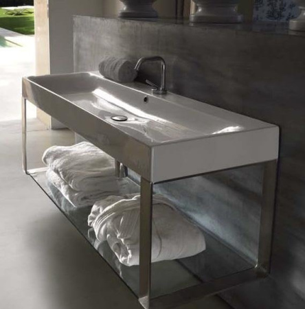 Раковина подвесная (120х45) Kerasan Cento 353401*1 белый