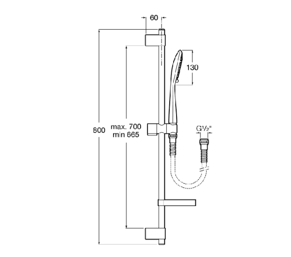 Душевой комплект Roca SENSUM A5B9408C00