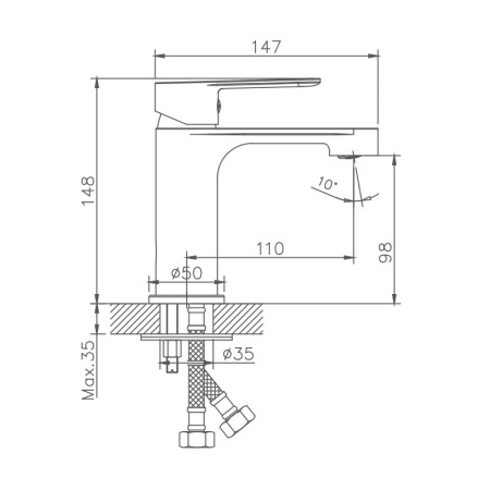Смеситель для раковины Haiba HB10557-8