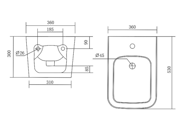 Биде подвесное Aquatek Либра AQ0506N-00