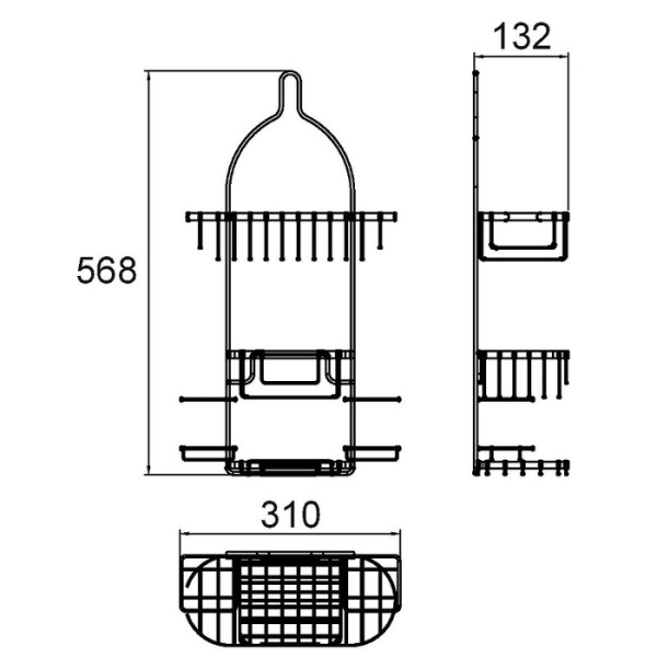 Полка многоярусная прямая Milardo , проволока стальная (014W050M44)