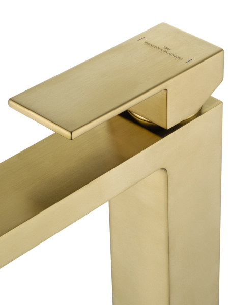 Смеситель для раковины высокий WONZON & WOGHAND CUBE, брашированное золото WW-88239016- BG Смеситель для раковины высокий WONZON & WOGHAND CUBE, брашированное золото WW-88239016- BG