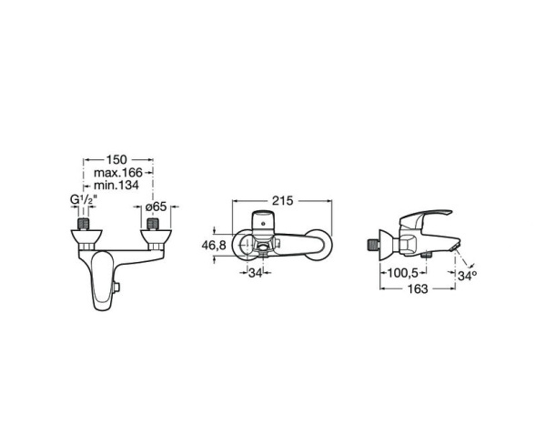 Смеситель для ванны Roca Monodin 5A0207C0M