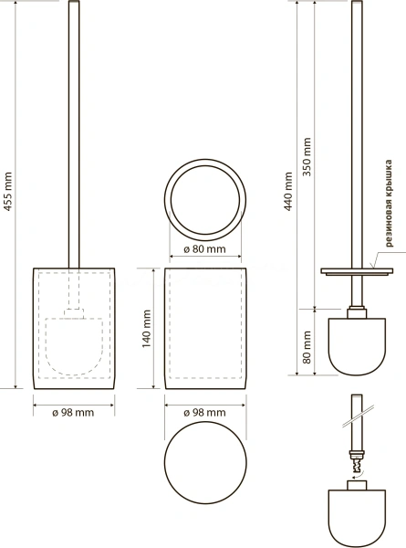 Туалетный ершик напольный Bemeta Gamma 145713324