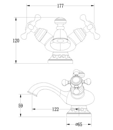Смеситель для раковины Lemark Jasmine (LM6646B)