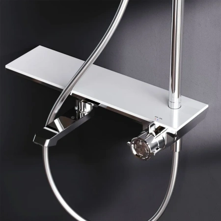 Душевая система с изливом Am.Pm Gem F0790700 хром