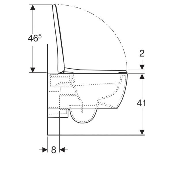 Подвесной унитаз безободковый с сиденьем микролифт Geberit iCon 500.784.01.1