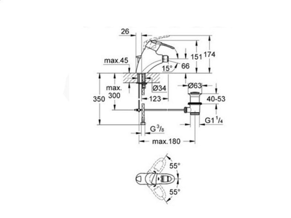 Смеситель для биде Grohe Chiara 32305 RR0 (32305RR0) Смеситель для биде Grohe Chiara 32305 RR0 (32305RR0)