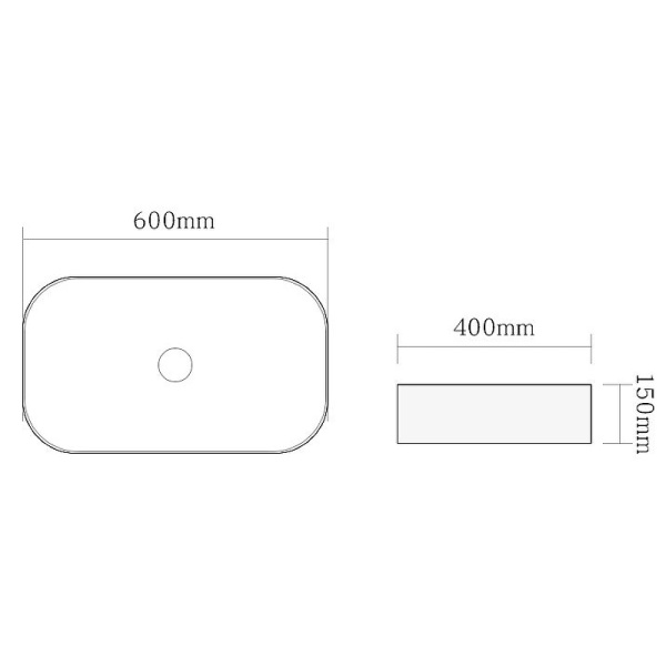 Раковина накладная (60х40) SantiLine SL-1017DG