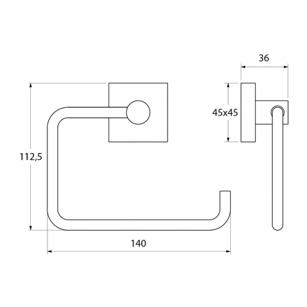 Держатель для туалетной бумаги без крышки IDDIS Edifice латунь (EDISB00i43)