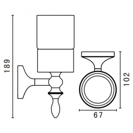 Стакан подвесной Art&Max AM-E-4268-Cr