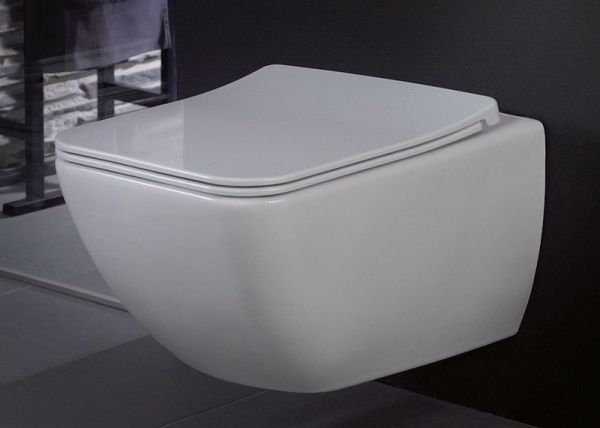 Унитаз подвесной безободковый Villeroy&Boch Legato 5663RSR1, с крышкой сидением Legato 9M95S101