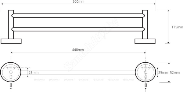 Плолотенцедержатель двойной  Bemeta TREND-I 104104058 Плолотенцедержатель двойной  Bemeta TREND-I 104104058
