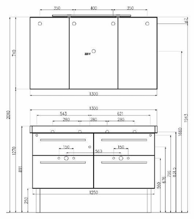 Тумба под раковину Villeroy&Boch 125 2day2 A97900E9