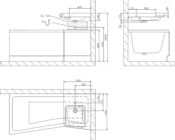 Раковина подвесная Ravak Be Happy II 50 R XJAP1100001