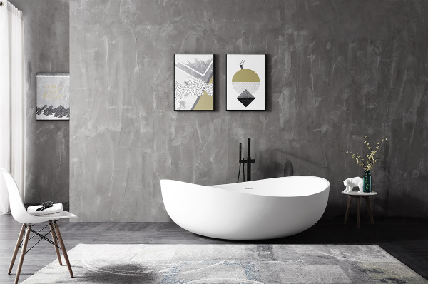 Акриловая ванна (180х110) ABBER AB9239 без гидромассажа, белый